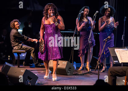 Febbraio 23, 2013 - Martha Reeves & The Vandellas esegue al Blue Note di Milano, Italia Foto Stock