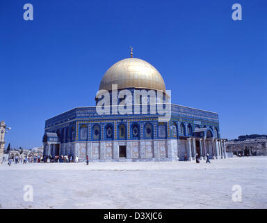 La cupola della roccia (Qubbat AS-Sakhra) sul Monte del Tempio, la Città Vecchia, Gerusalemme, Israele Foto Stock