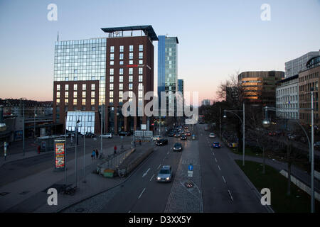 Freiburg, Germania, Freiburg Stazione Centrale forum Foto Stock