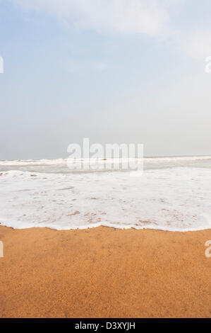 Surf sulla spiaggia, Puri, Orissa, India Foto Stock