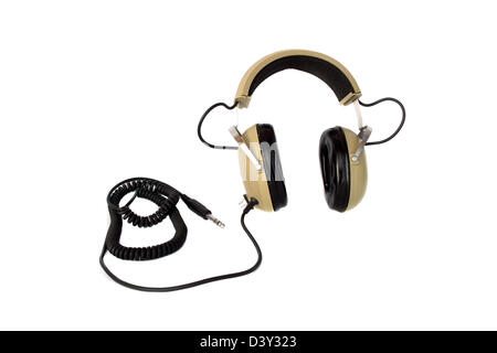 Il vecchio stile hi fi cuffie Foto Stock