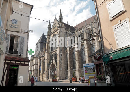 La Cathédrale Saint-Étienne de Meaux (cattedrale di Meaux) a Meaux, Seine-et-Marne, Île-de-France, nei pressi di Parigi, Francia. Foto Stock