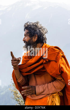 Sadhu indiano ritratto Foto Stock