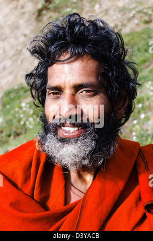 Sadhu indiano ritratto Foto Stock