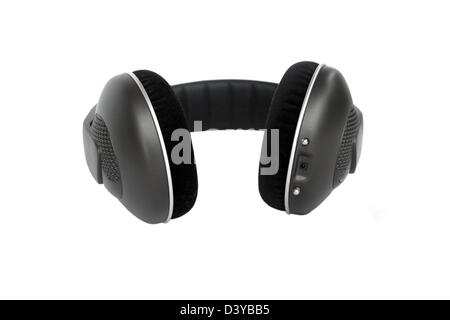 Hi-fi cuffie senza fili isolati su bianco Foto Stock