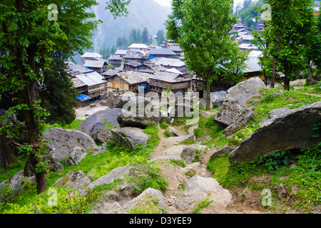 Malana village, Himachal Pradesh, India Foto Stock