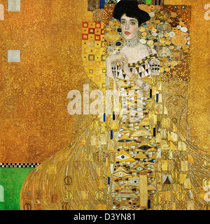 Gustav Klimt, Adele Bloch-Bauer il ritratto 1907 olio su tela. Neue Gallery di New York Foto Stock