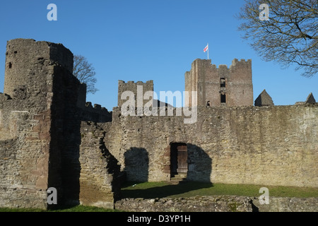 Ludlow Castle, Ludlow, Shropshire, Inghilterra, Gran Bretagna Foto Stock