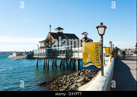 Il Molo Cafe e ristorante in Seaport Village Area del Porto di San Diego in California, Stati Uniti d'America STATI UNITI D'AMERICA Foto Stock