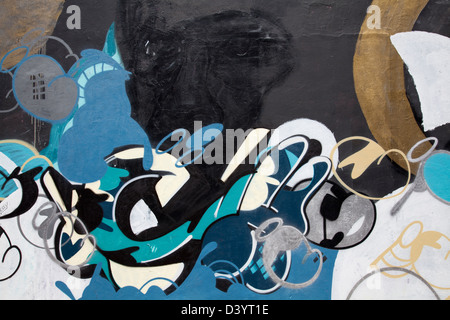 Abstract Graffiti oltre il volto invisibile - Woodstock - Cape Town - Sud Africa Foto Stock