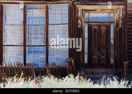 Porte e finestre del Palazzo, Bodie State Historic Park, California, Stati Uniti d'America Foto Stock