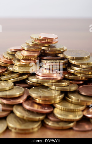 Monete in euro Foto Stock