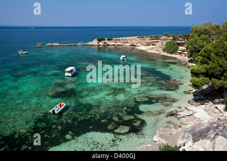 Es Caló spiaggia. Artà. Isola di Maiorca. Spagna Foto Stock