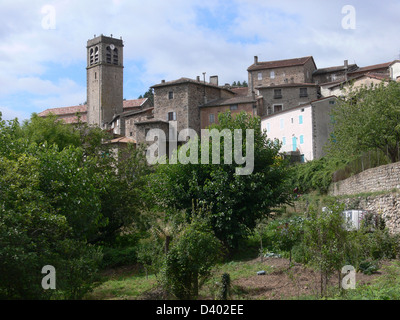 Antraigues sur volane,ardeche,Francia Foto Stock