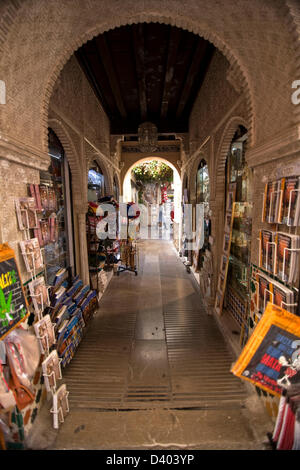 Scambi per turisti accanto alla cattedrale, Zoco, Granada, Andalusia, Spagna Foto Stock