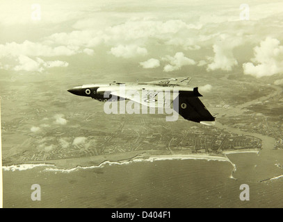 Il Gloster Javelin fa(W) è stato un caccia a reazione britannico sviluppato per la Royal Air Force. È stato progettato per affrontare obiettivi ad alta quota in condizioni meteorologiche difficili, fornendo la superiorità aerea durante la Guerra fredda. Foto Stock