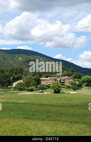 Le tipiche case in pietra nel villaggio di Lourmarin, dipartimento di Vaucluse, Provenza, Francia Foto Stock