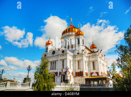 Tempio di Cristo Salvatore di Mosca sulla giornata di sole Foto Stock