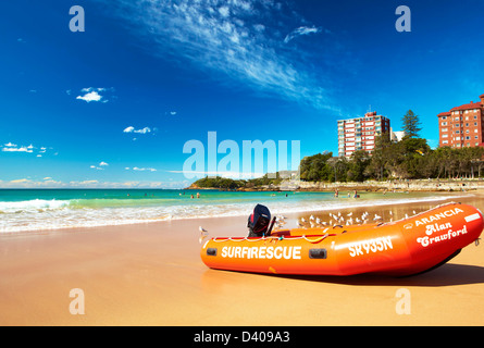 Manly surf barca di salvataggio Foto Stock