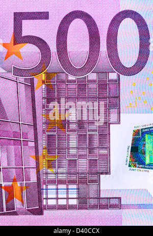 Banconota da 500 Euro, architettura moderna, 2002 Foto Stock