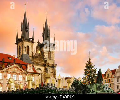 Prag Weihnachtsmarkt - Praga mercatino di Natale 02 Foto Stock