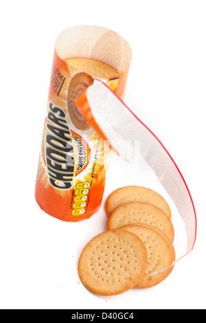 Pacchetto di Mcvites il formaggio cheddar biscotti Foto Stock