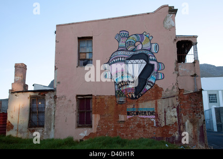 Diamond cuore dell Africa Graffiti a Woodstock - Cape Town Foto Stock