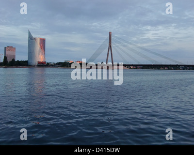 Ponte di Vanšu (riga, Repubblica di Lettonia) Foto Stock