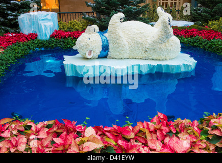 Stagione invernale a Bellagio Hotel la Serra e il Giardino Botanico Foto Stock