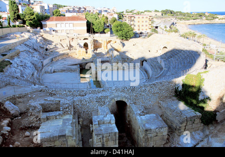 Anfiteatro romano costa di Tarragona Spagna Foto Stock