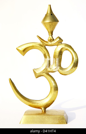 Om - Simbolo dell universo in presenza di luce solare Foto Stock