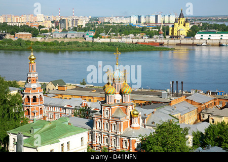 Vista colorati di estate Nizhny Novgorod, Russia Foto Stock