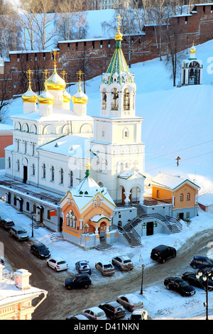 Febbraio vista di Giovanni Battista Nizhny Novgorod Russia Foto Stock