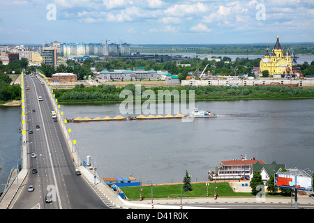 Scenic summer view di Nizhny Novgorod, Russia Foto Stock