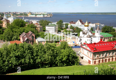 La molla vista panoramica di Nizhny Novgorod Russia Foto Stock