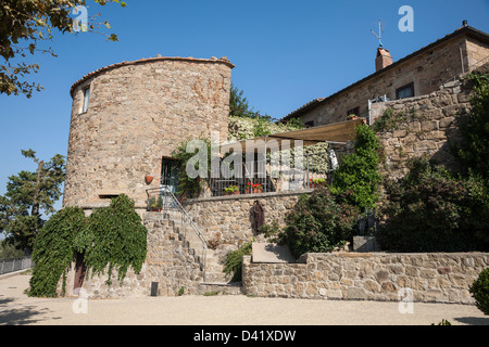 Osteria La Porta ristorante, Monticchiello, Toscana Foto Stock