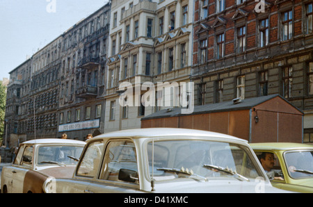 Berlino, GDR Cityscape, Rikestrasse Foto Stock