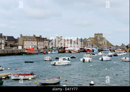 Saint-Nicolas chiesa,Barfleur,porto di pescatori,Manche,Basse-Normandie,Cotentin,Francia Foto Stock