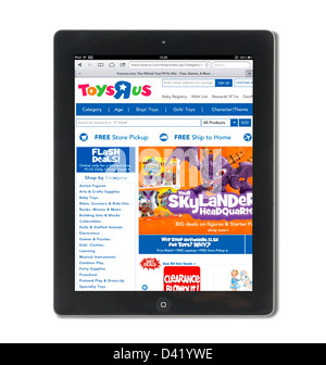 Toys "R" Us sito web visualizzato su un iPad 4, STATI UNITI D'AMERICA Foto Stock