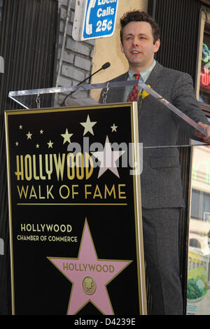 Febbraio 28, 2013 - Hollywood, California, Stati Uniti - Ho15588CHW .Richard Burton onorato postumo con stella sulla Hollywood Walk of Fame.6336 Hollywood Blvd, Hollywood, CA .03/01/2013 .MICHAEL SHEEN . 2013(Immagine di credito: © Clinton Wallace/Globe foto/ZUMAPRESS.com) Foto Stock