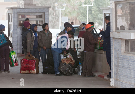 Ben Gardane, Tunisia, profughi alla frontiera tunisino Foto Stock