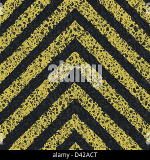 Pericolo frecce su asfalto texture Foto Stock