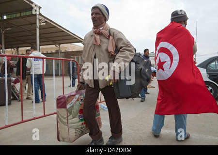 Ben Gardane, Tunisia, profughi alla frontiera tunisino Foto Stock