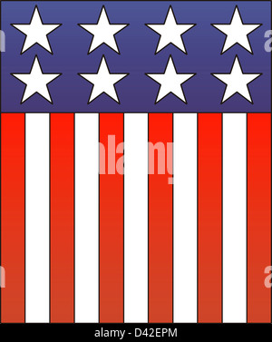 American a stelle e strisce simbolo di protezione Foto Stock
