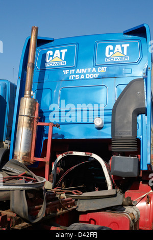 Retro di un camion Foden dicendo, Cat Power, se esso non è un gatto è un cane Foto Stock