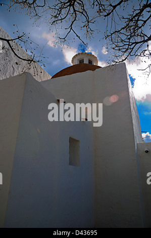 Puig de Missa chiesa. Santa Eulalia del Río. Ibiza, Isole Baleari, Spagna Foto Stock