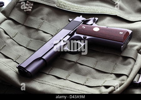 Semi-automatico di Colt Mark IV Serie 80 .45 pistola calibro Foto Stock