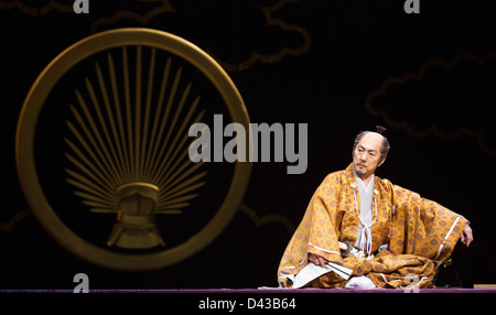 ANJIN, lo Shogun e il samurai inglese si apre a Sadler's Wells Theatre, Londra. Con Masachika Ichimura e Stephen Boxer. Foto Stock