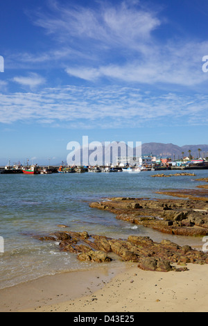 La spiaggia di Kalk Bay Harbour, vicino a Città del Capo in Sud Africa. Foto Stock