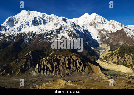 Annapurna, Marsyangdi River Valley, Annapurna Area di Conservazione, Gandaki, Pashchimanchal, Nepal Foto Stock